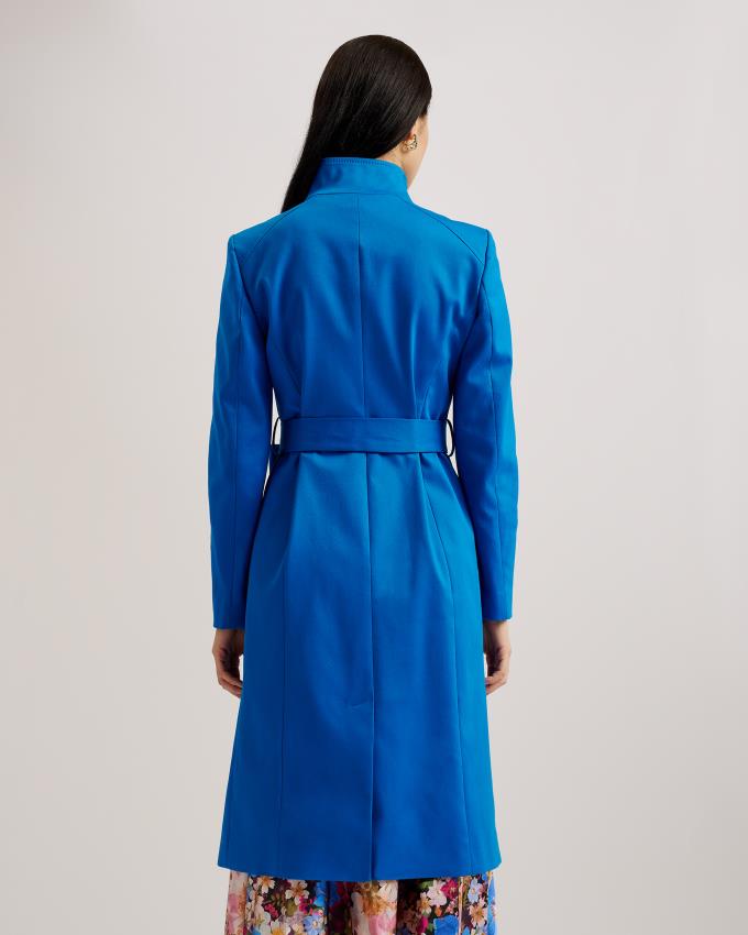 Manteau Ted Baker Midi Length Wrap Trench Bleu Femme | WJB-61501233